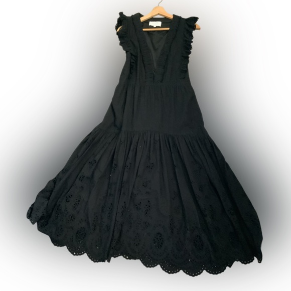 La Ligne Dresses & Skirts - LA LIGNE Pointelle Marta Dress in 100% Cotton Black Size Small
